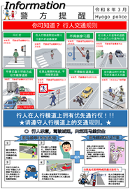 你可知道？ 行人交通规则？