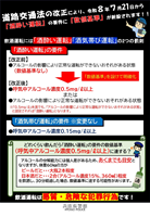 飲酒運転に関する法律の改正