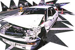 交通事故の写真
